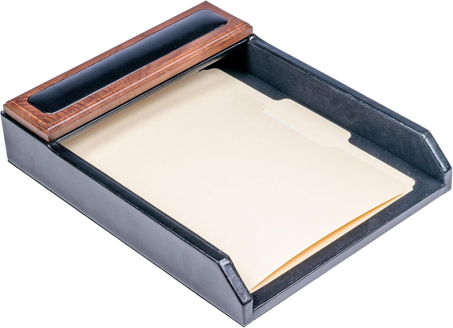 Dacasso Walnut and Leather Desk Set, 7-Piece: Home & Kitchen