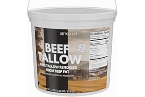 KETOSTAT Beef Tallow 112 oz (7 lbs) For Cooking or Skincare