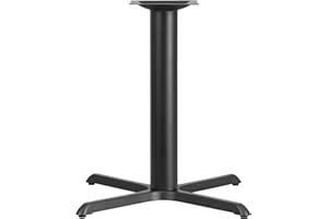 EMMA + OLIVER 33" x 33" Cast Iron Table X-Base with 4" Dia. Column