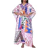REYNOSOHOMEDECOR Kaftan Dresses for Women Plus Size Bathing Suit Cover up Caftan Maxi Beach Dresses