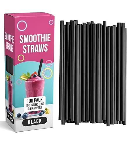 200 Clear Plastic Jumbo Straws - 9mm Wide, 11cm Long Straight For 1267399