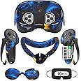 Rechale Silicone Set Compatible With Oculus/Meta Quest 3S - VR Accessories Protective Cover Set Includes Controller Grip, Face Cover, VR Shell (Blaze Blue)