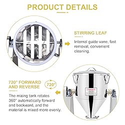 YUCHENGTECH 20L Lab Dry Powder Mixer Mixing Machine