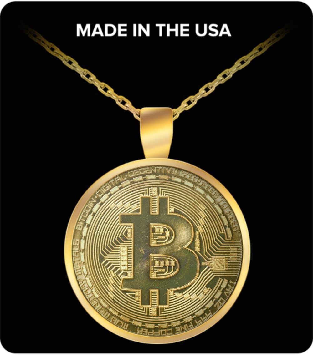 Bitcoin Gold Plated Necklace