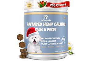 Vetriuntrix Calming Chews for Dogs, Dog Calming Chews to Help Reduce Stress, Dog Anxiety Relief Soft Chews for Fireworks, Storms, Thunder, Barking, Separation, 200 Count