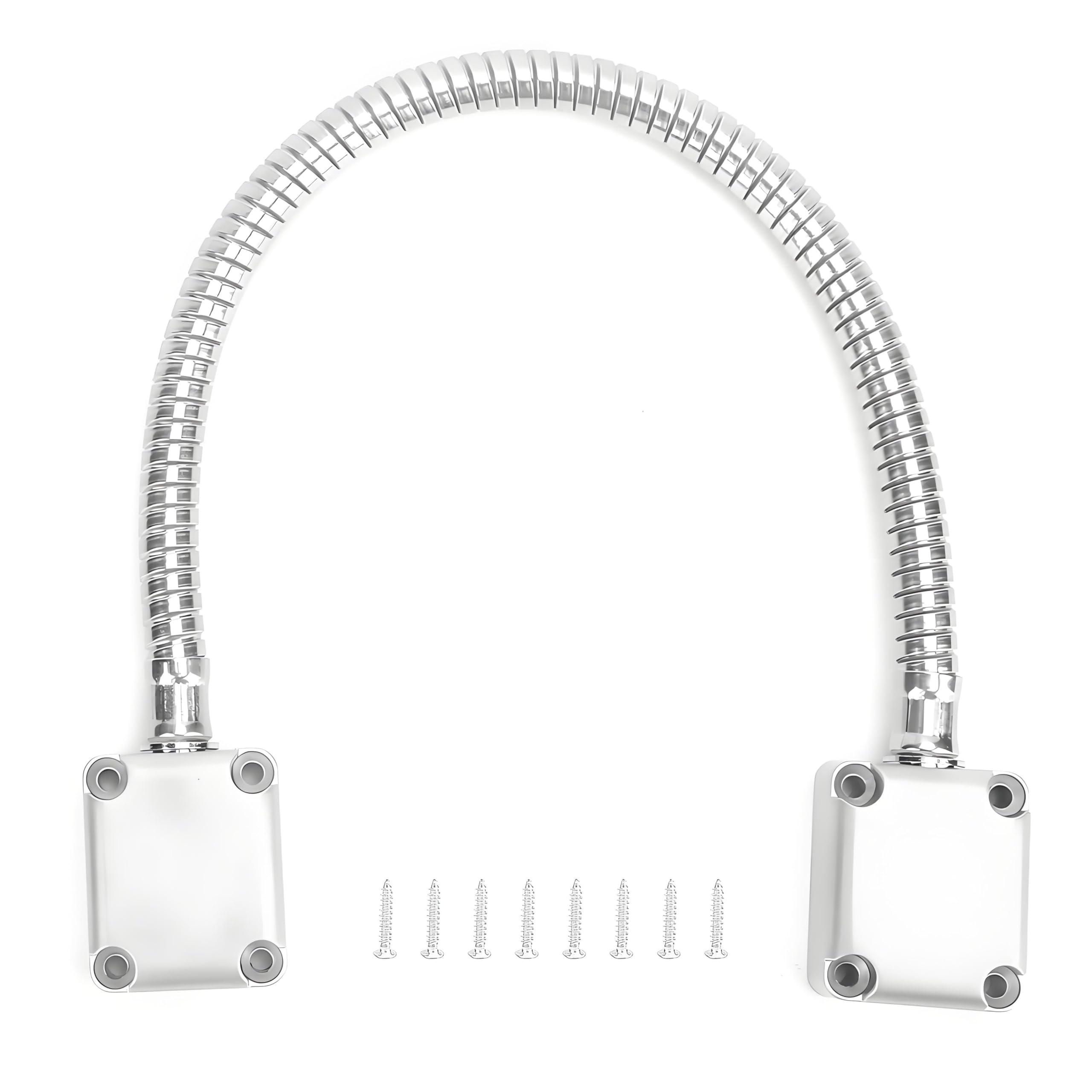 Photo 1 of 401 Stainless Steel Door Loop Wire Cable Protector Armored Door Cord w/Die-Cast End Power Transfer for Exposed Mounting Access Control