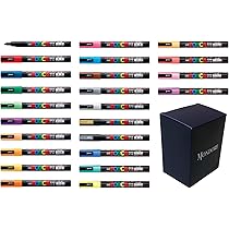 Posca Paint Marker Pen Fine Point (PC-3M) 24 Colors Full Set