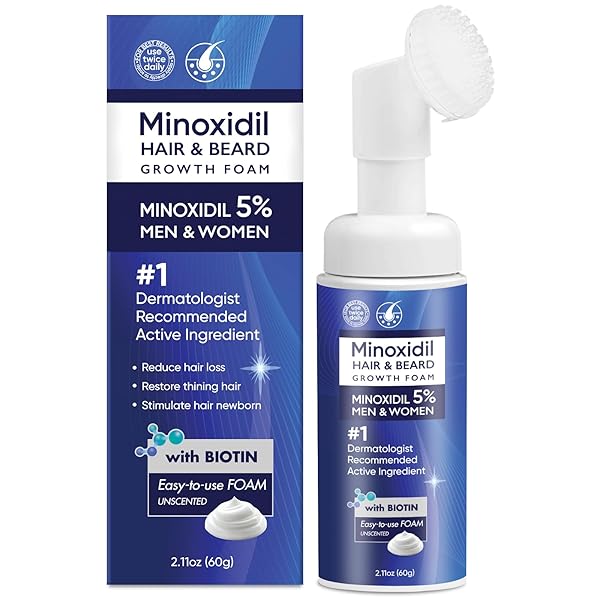 ARTIMORE 5% MINOXIDIL FOAM 1PCS, 5% MINOXIDIL FOR MEN FOAM, MINOXIDIL FOR WOMEN HAIR GROWTH, MINOXIDIL FOAM FOR WOMEN, MINOXIDIL FOAM FOR MEN HAIR., BLUE
