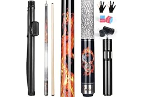 Kmise Pool Stick Set - 58" Pool Cue Stick, Canadian Maple Professional Billiards Pool Cue, Pool Sticks for Adults, 18~21oz Mu