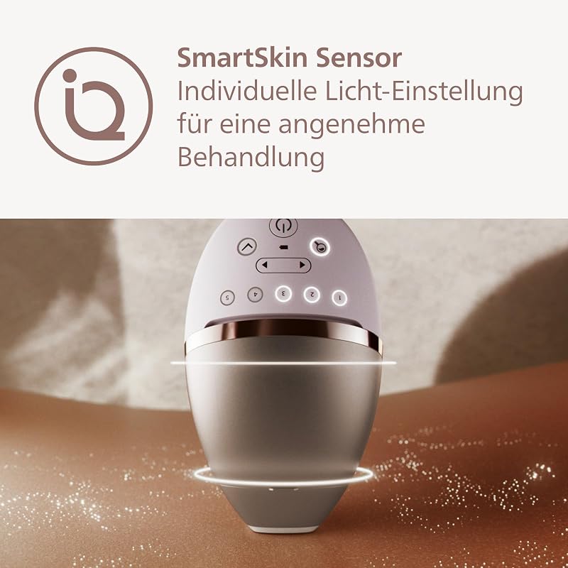 Lumea IPL 8000 Series - IPL Geräte Haarentfernung für bis zu 2 Jahre seidig-glatte Haut¹ mit 4 Aufsätzen für Körper & Gesicht, kabellos, Alternative zur Laser-Haarentfernung (BRI948/00)