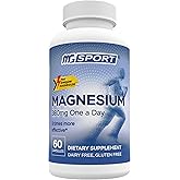 Magnesium Supplement Complex MGSPORT- High Absorption with Vitamins B6, D, E - Relieves Leg Cramps & Muscle Support - 60 Serv