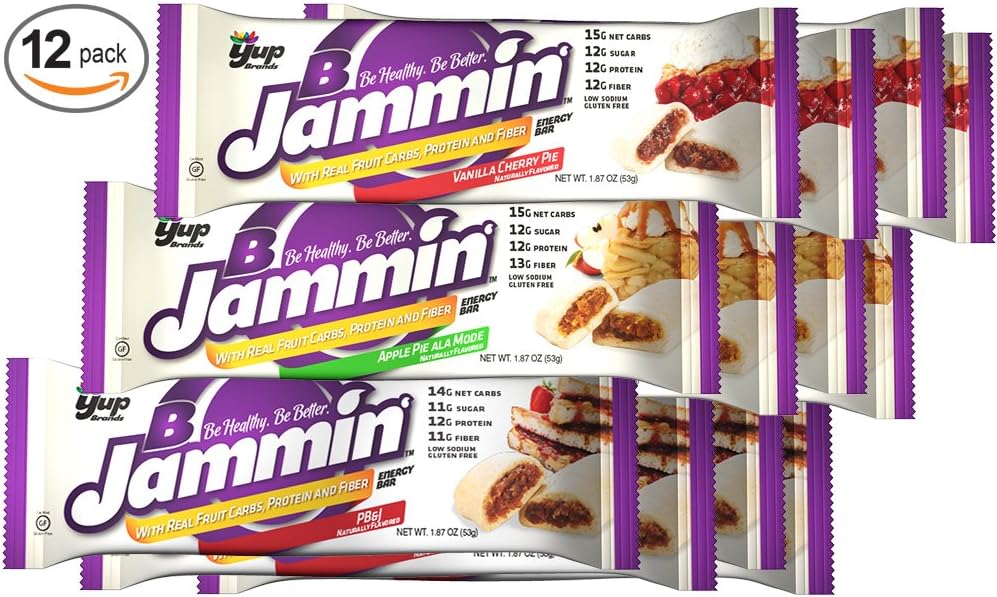 YUP BRANDS - B-Jammin' Energy Bar Variety Pack 12/Ct