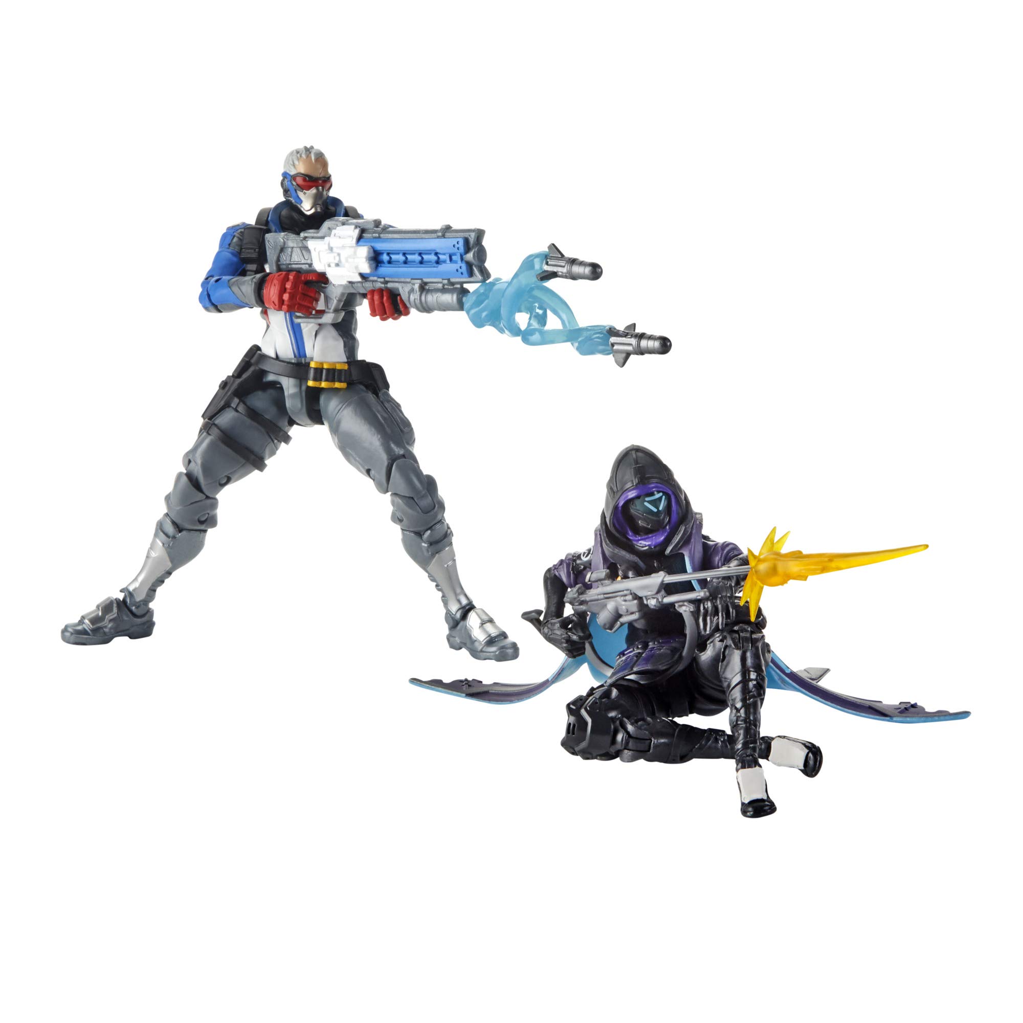 Overwatch Ultimates Series Soldier: 76 and Shrike (Ana) Skin Dual Pack 6-Inch-Scale Collectible Action Figures with Accessories - Blizzard Video Game Characters