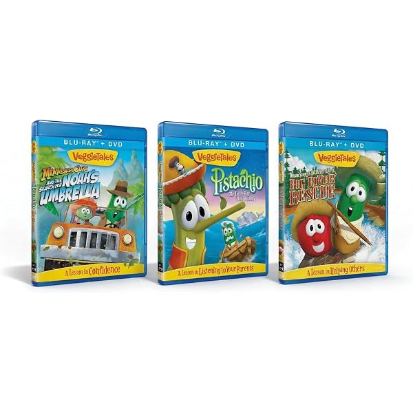 Amazon.com: VeggieTales Triple Feature Blu-ray + DVD Bundle