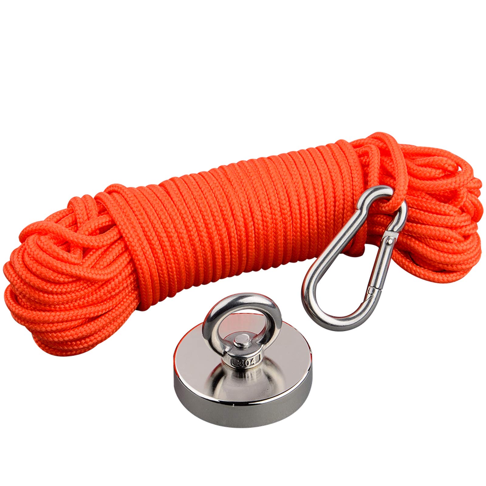 Mutuactor Fishing Magnets 180KG Strong Pull Force, Powerful Neodymium Magnets N52 with 20m Durable Rope,Retrieval Magnet and Magnetic Recovery Salvage in River for Beginner and Experienced …