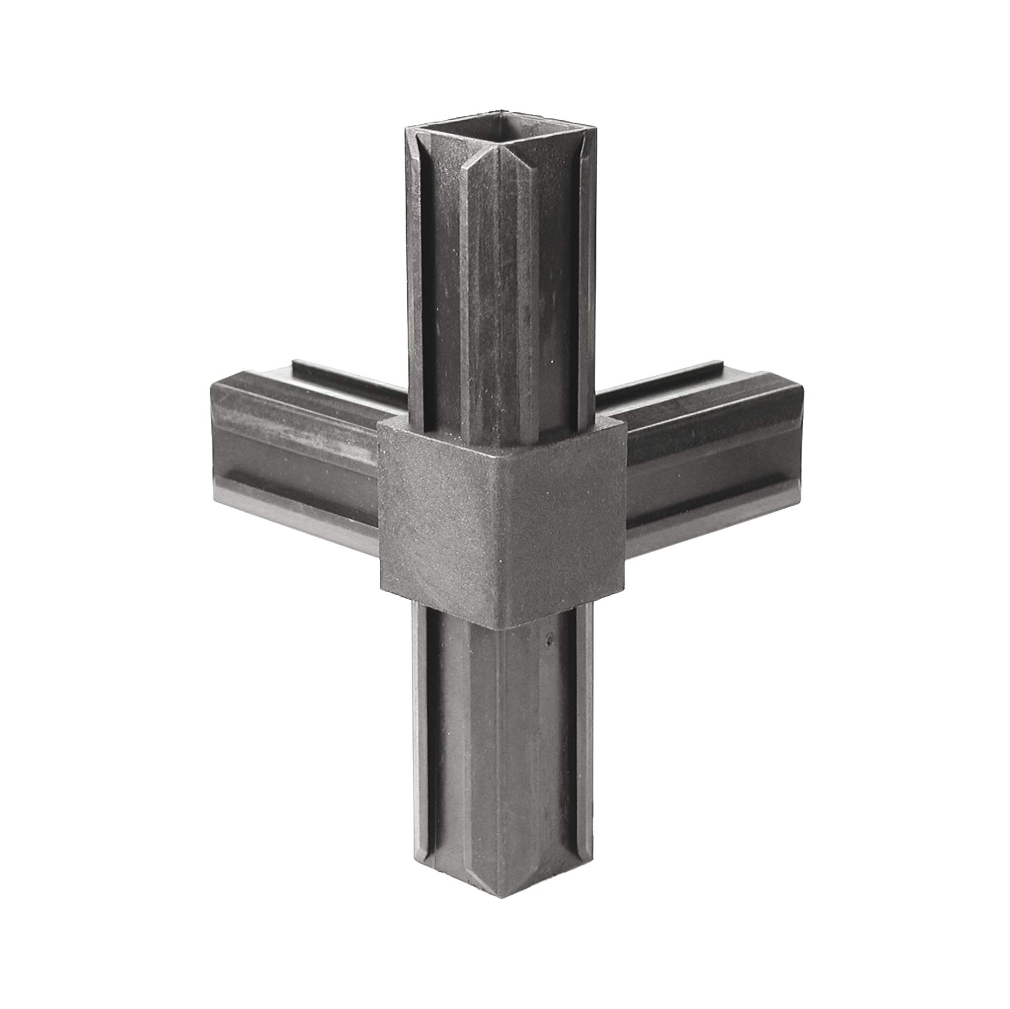 Alberts 426385 XD Pipe Connector, T-Piece and Another Right Angled Outlet, Plastic, Black, 20 x 20 x 1.5 mm