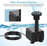 AISITIN 6.5W Solar Fountain with Battery Backup 10 Nozzles Pond Pump view 3