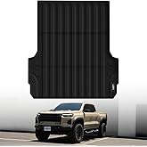 LASFIT Truck Bed Mat Fit for Chevrolet Chevy Colorado/GMC Canyon 2023 2024 2025 2026 5FT Accessories, Vehicle Bed Mat Custom Fit Flush All Weather Protection TPE Pickup Car Bed Cargo Trunk Liner