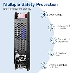 PZETCEIR LED Driver 24V 150W 6.5A Slim LED Power