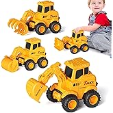 Olbyefly Construction Toys for 2 3 4 5 6 + Year Old Boys Kids Toddlers Girls, Sandbox Excavator Toy Trucks Construction Truck Toys Vehicles Bulldozer Road Roller Toy Christmas Birthday Gifts for Boys