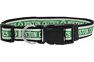 New & Improved Pets First NBA PET Collar Boston Celtics Dog Collar, Size Large Basketball Team Collar for Dogs & Cats. A Shiny & Colorful Dog & Cat Collar Licensed by The NBA