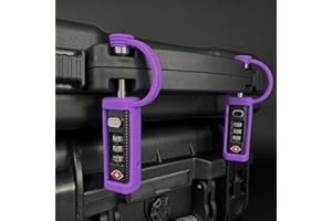 LAFENLIN Gun Lock TSA Approved Firearm Travel Case Locks Hard Pistol Cases Lock Gun Carrying Case Lock, Traveling Gun Case Padlocks for Rifles Purple