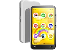 TIMMKOO 80GB Kids MP3 Player with Bluetooth and WiFi, Parental Controls, Pre-Installed Spotify, Spotify Kids, Audible, 4" Tou