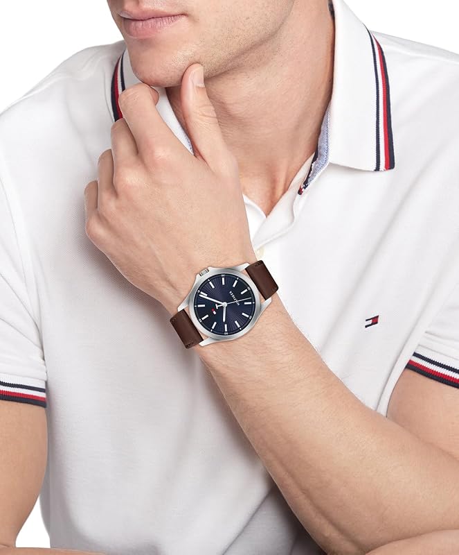Montre à Mouvement à Quartz Trois Aiguilles pour Homme - Disponible avec Bracelet en Acier Inoxydable ou en Cuir — photo 4 sur 6