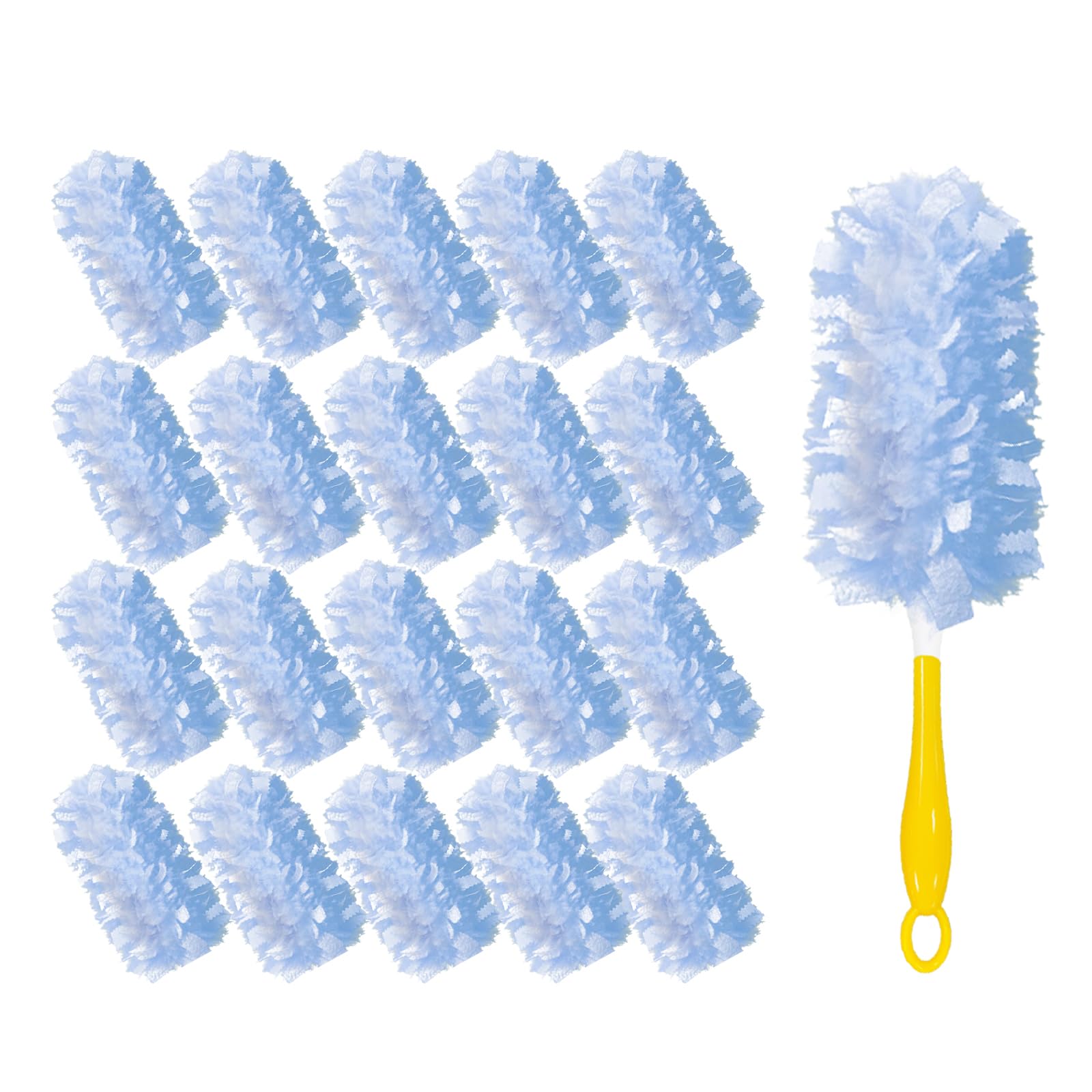 Photo 1 of 360° Heavy Duty Duster Refills for Swiffer,Dusting Furniture, Blinds, Ceiling Fans, Walls, Feather & Microfiber, Unscented,Disposable (20 Count Duster Refills with 1 Handle)