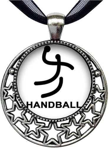 Amazon Com Giftjewelryshop Olympics Men S Handball Retro Style Round Seven Stars Pendant Charm Necklaces Jewelry