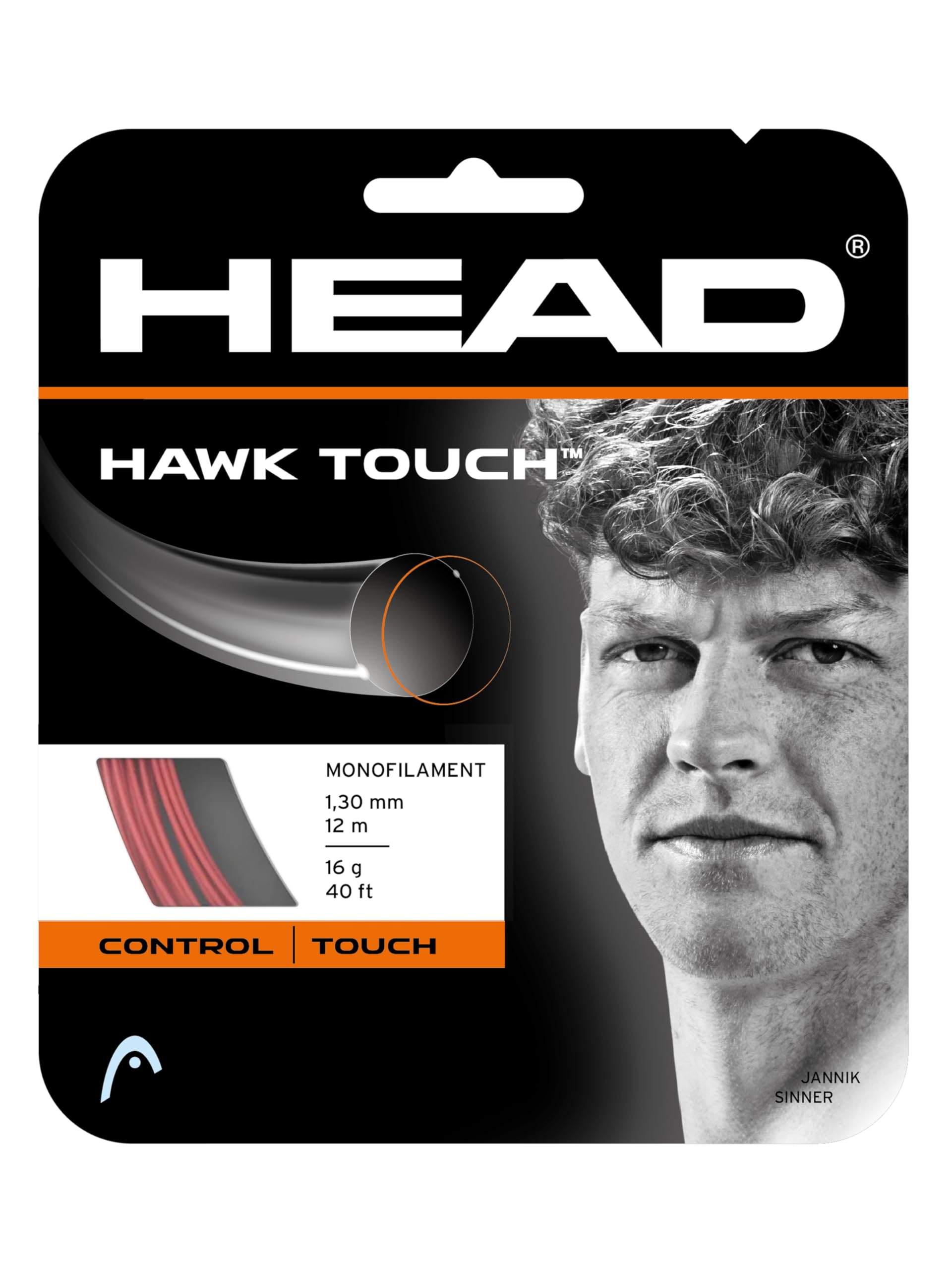 HEAD Hawk Touch Tennis String Set, 17g, Red