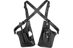 Double Shoulder Armpit Bag for Men, Leather Shoulder Bag - Anti-Theft Underarm Wallet & Phone Pouch with Adjustable Strap, Hi