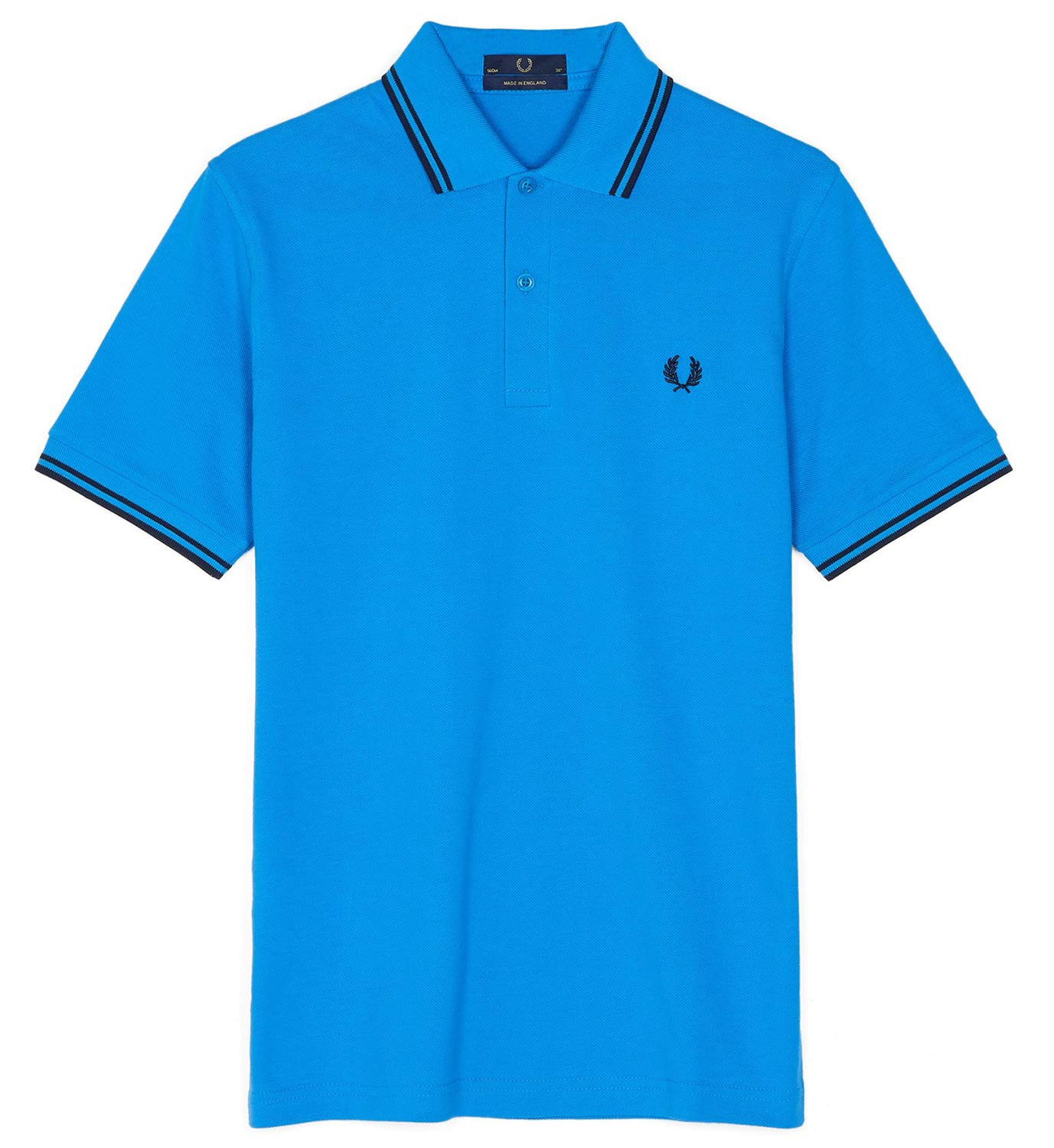 Fred Perry Made In England Twin Tipped Polo Shirt, Style M12, Kingfisher  Blue With Navy Stripes, Size 34 on Galleon Philippines