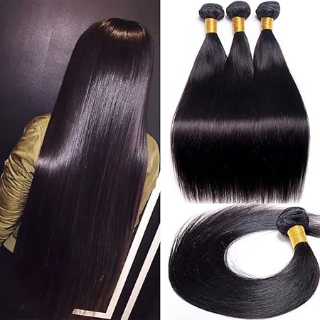 Maxine Brazilian Straight Hair 3 Bundles 20 22 24inch 9A Unprocessed Virgin Brazilian Straight Human Hair Weave Bundles Natur