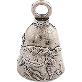 Guardian Bell Sea Turtle Good Luck Bell w/Keyring & Black Velvet Gift Bag | Motorcycle Bell | Lead-Free Pewter | Good Luck Gift to Friends & Family | Bike Bell | Made in USA