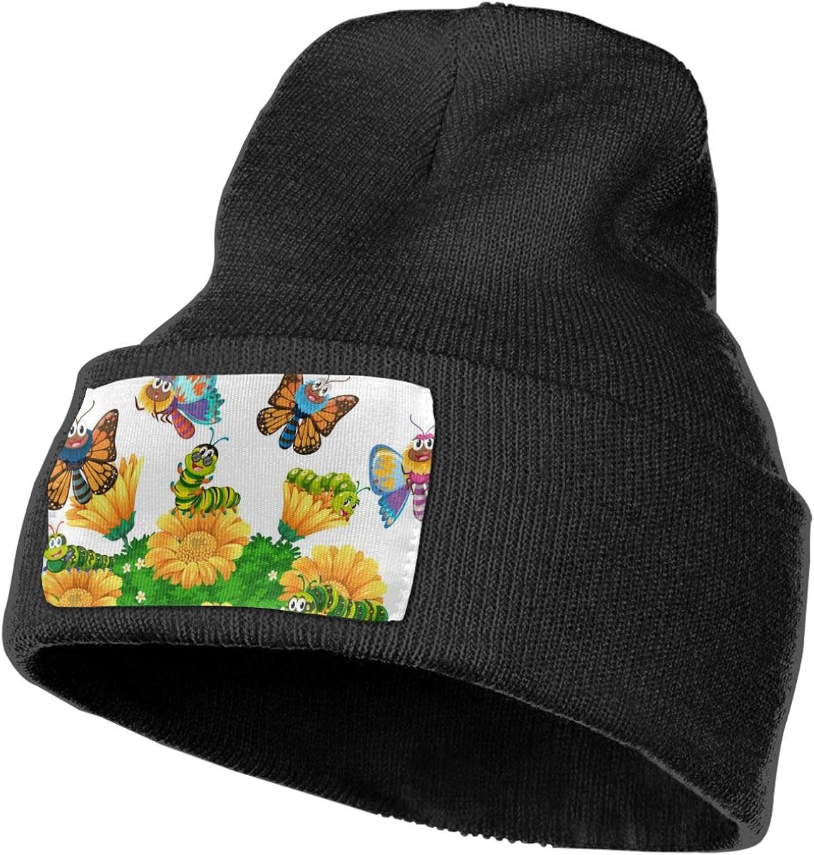 Unisex CaterpillarsButterfliesGarden Outdoor Fashion Knit Beanies Hat