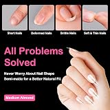 Diboniur Medium Almond Soft Gel Nail Tips 550Pcs Clear Full Cover 11 Sizes for view 6