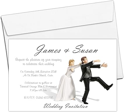 Wedding invitation by bride Clearance
