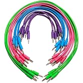 Synthrotek Eurorack Patch Cables - 20 Pack! 3.5mm 1/8 inch Mono 6" 12" 18" 24" (15cm, 30cm, 45cm, 61cm)
