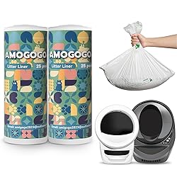 AMOGOGOPET 50 Pcs Waste Bags, Compatible with
