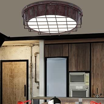 QIANGQIEstilo industrial retro Luz de techo LED Plafones de diseño