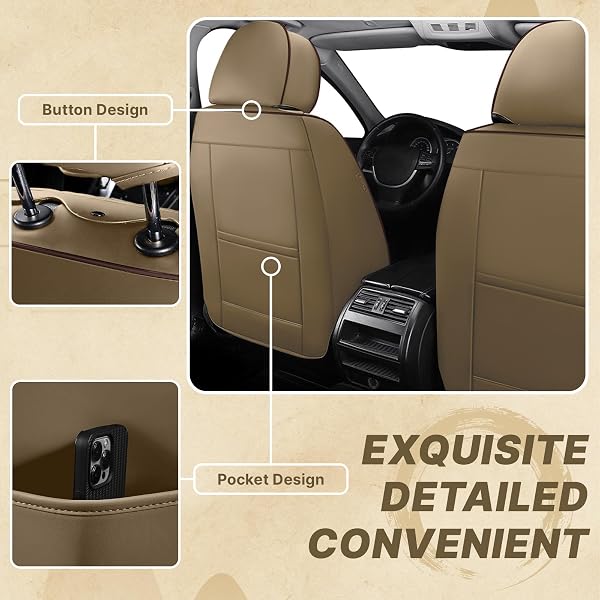 AUTOSEATPROTECTOR LEATHER SEAT COVERS FIT FOR 2009-2025 F150 SEATS, 2011-2025 F250 F350 F450 SEATS, FULL COVERAGE PICKUP TRUCK SEAT COVER (FULL SET WITH PILLOW, BROWN COFFEE)