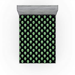Ambesonne Alien Fitted Sheet, Supernatural