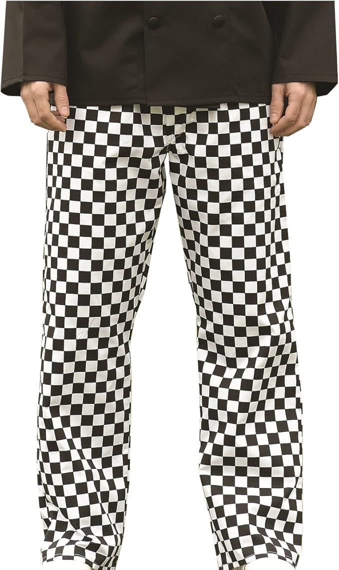 FSD Chef's Trousers Black and White Check (Small Approx 2832