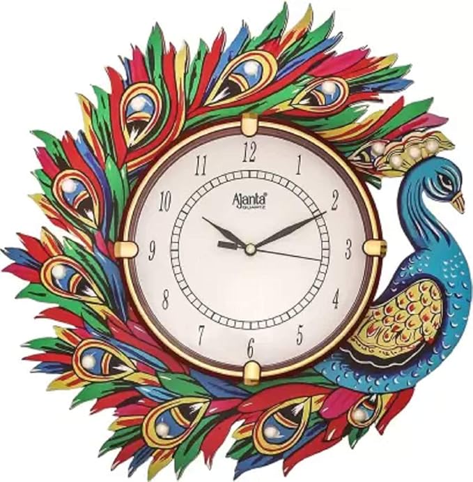 Buy Ajanta Analog 33 cm X 33 cm Wall Clock (Multicolor, with Glass