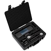 Tankenlid Wireless Mic Case - Hard Shell Case Compatible with Shure BLX288/SM58/PG58/BETA58A, for Mics, Receivers and More
