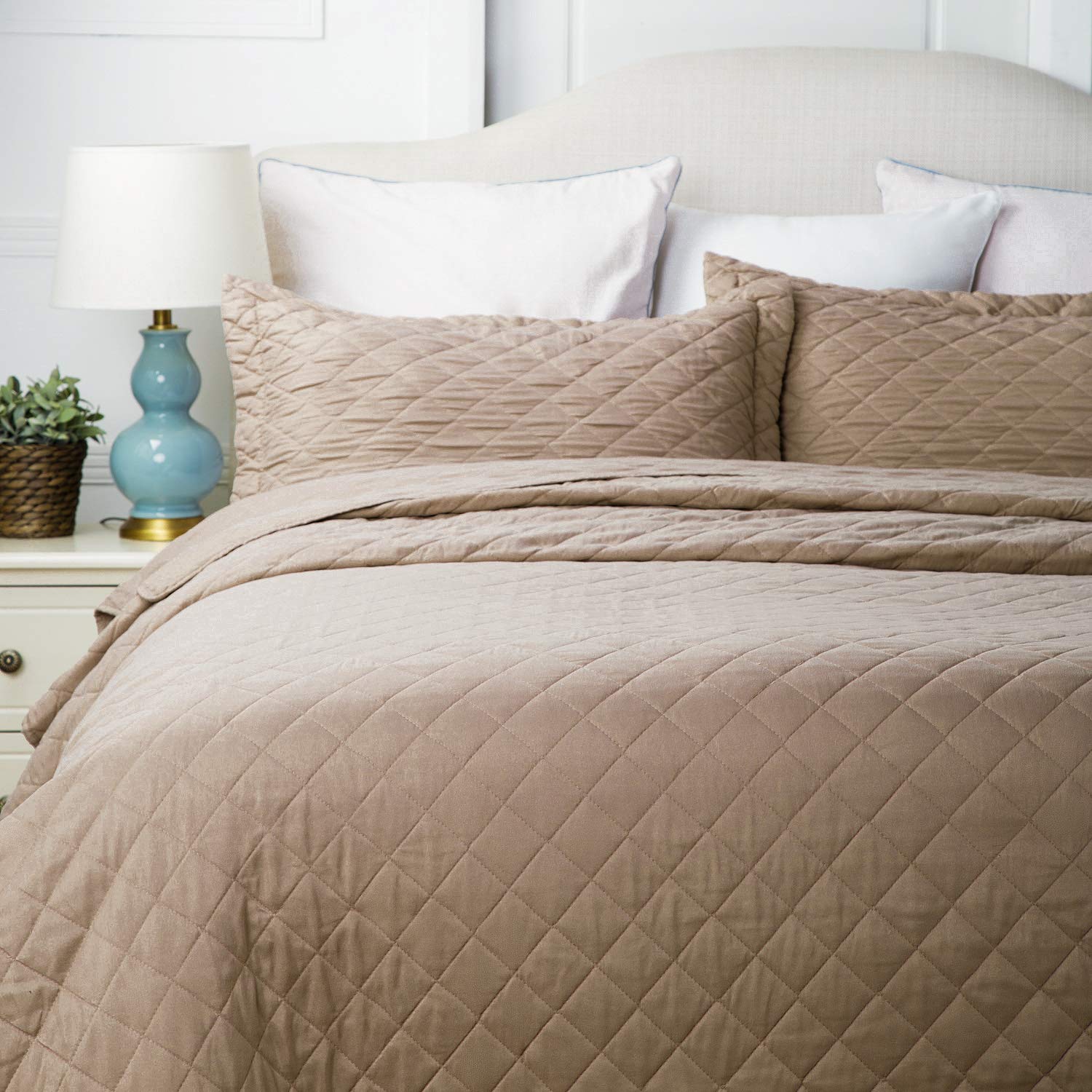 Quilt Set Solid Camel Full/Queen(86\