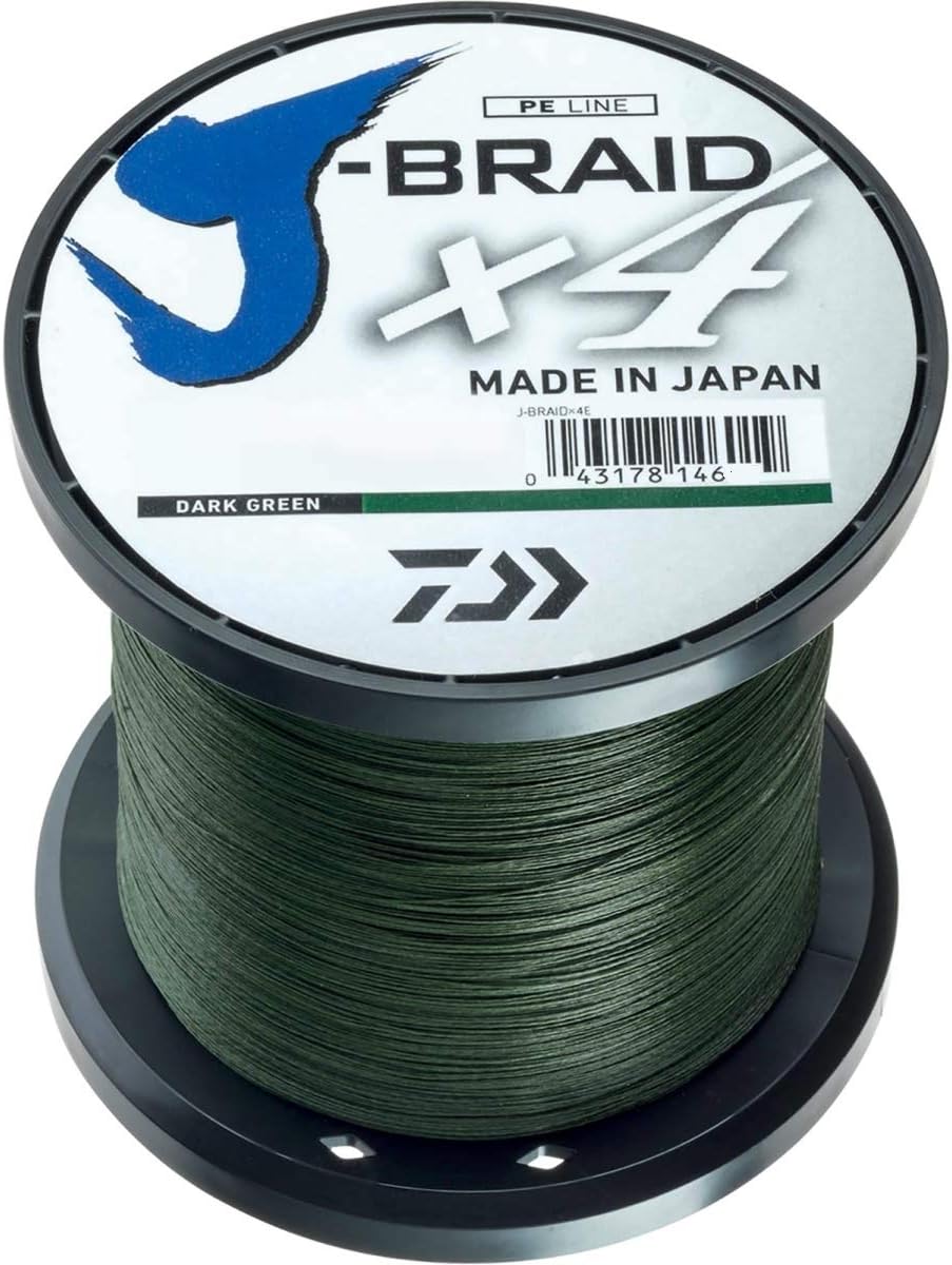 Daiwa Tresse 4 Brins J-Braid X4 Verte - 1350m - D.0.29mm - R.18.6kg - 12741629