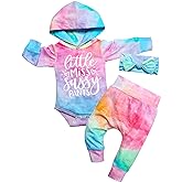 KANGKANG Newborn Baby Girl Long Sleeve Hoodie Pullover Sweatshirt Pants Set Infant Fall Winter Outfits