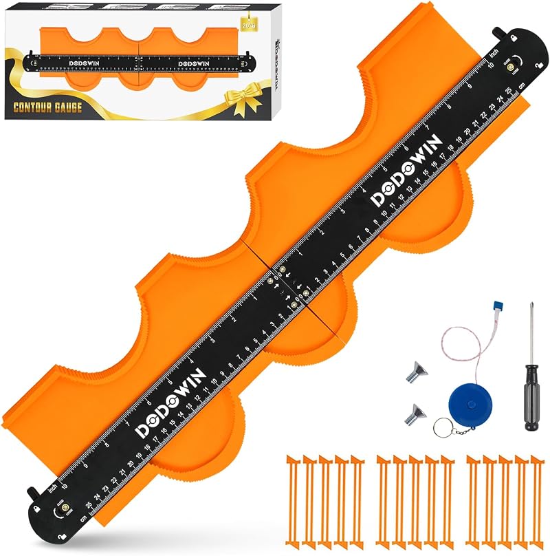 DODOWIN Connectable Contour Gauge 20" Laminate Flooring Shape Measuring Tool